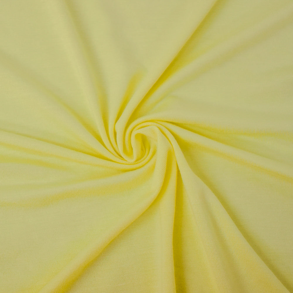Pastel Yellow Bamboo Stretch Spandex Solid Jersey Knit Fabric