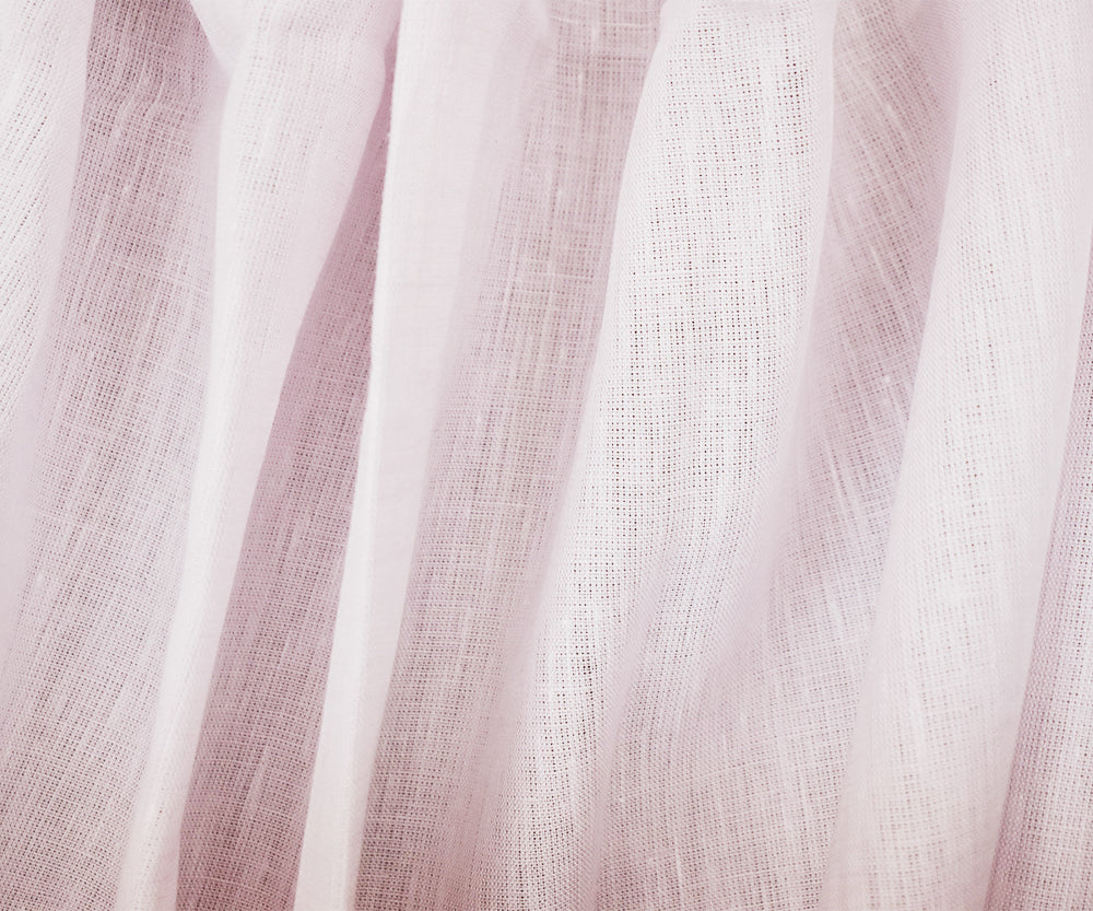 Pastel Pink-White Spence Bryson Texture Slub Irish Linen Chambray Fabric