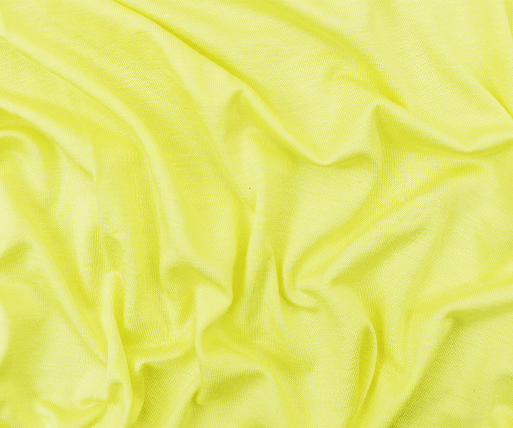 Yellow Bamboo Solid Stretch Jersey Knit Fabric