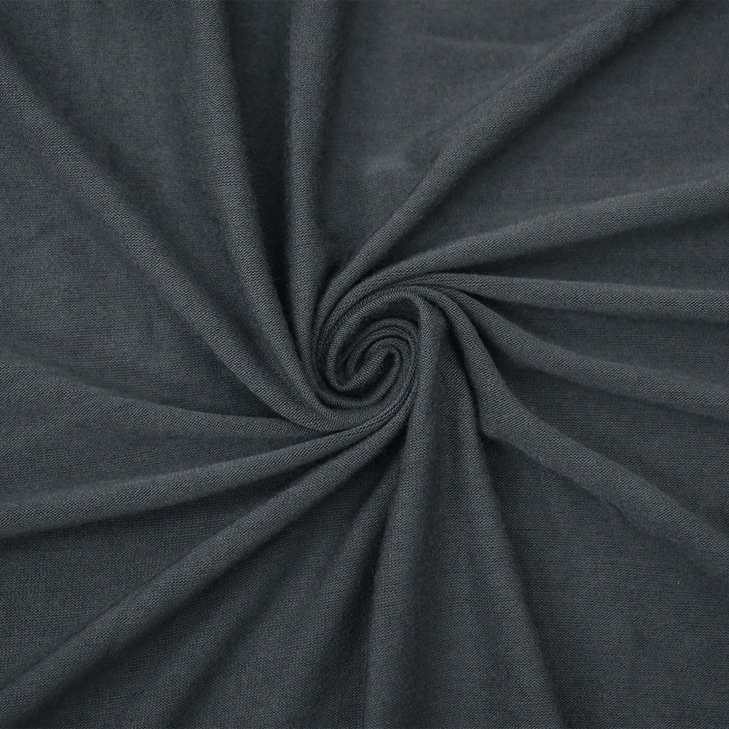 Gray Rayon Solid Jersey Knit Fabric