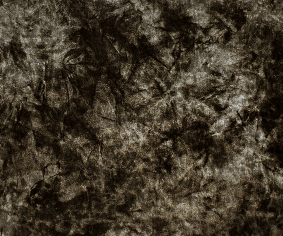 Brown-Beige Poly Blend Famous Designer Tie Dye Velvet Knit Fabric