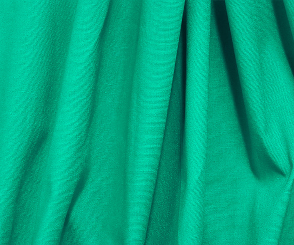 Green Ivory Cotton Solid Stretch Spandex Poplin Woven Fabric