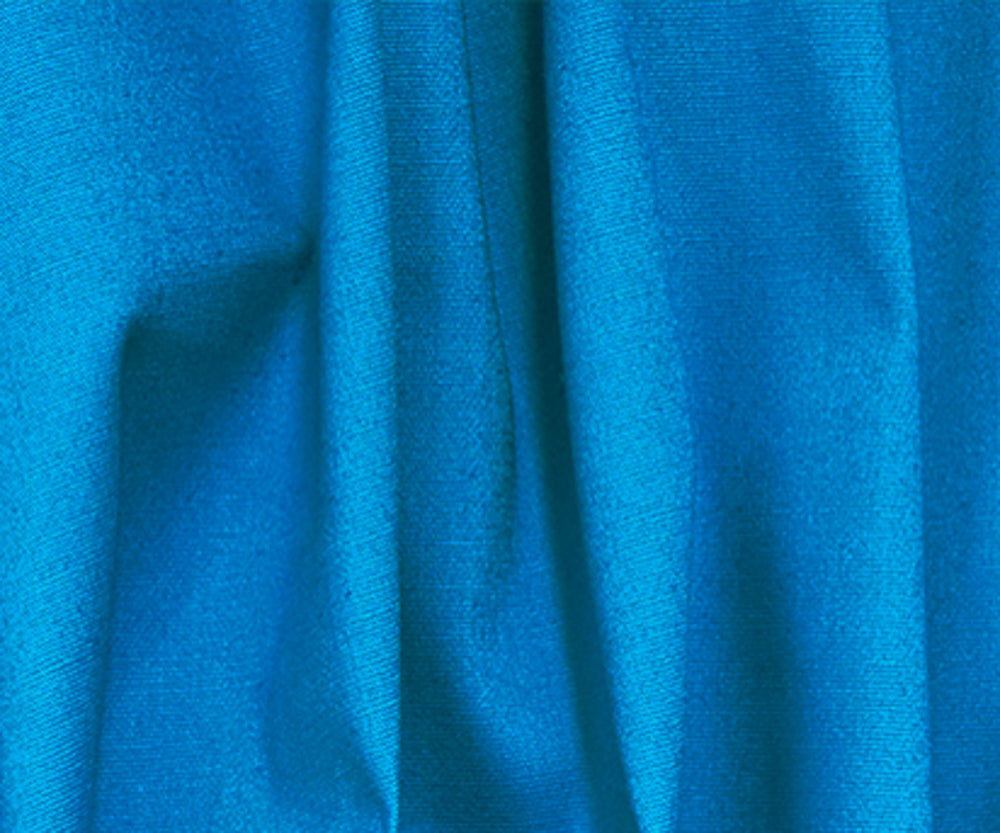 Deep Turquoise Cotton Solid Stretch Spandex Poplin Woven Fabric