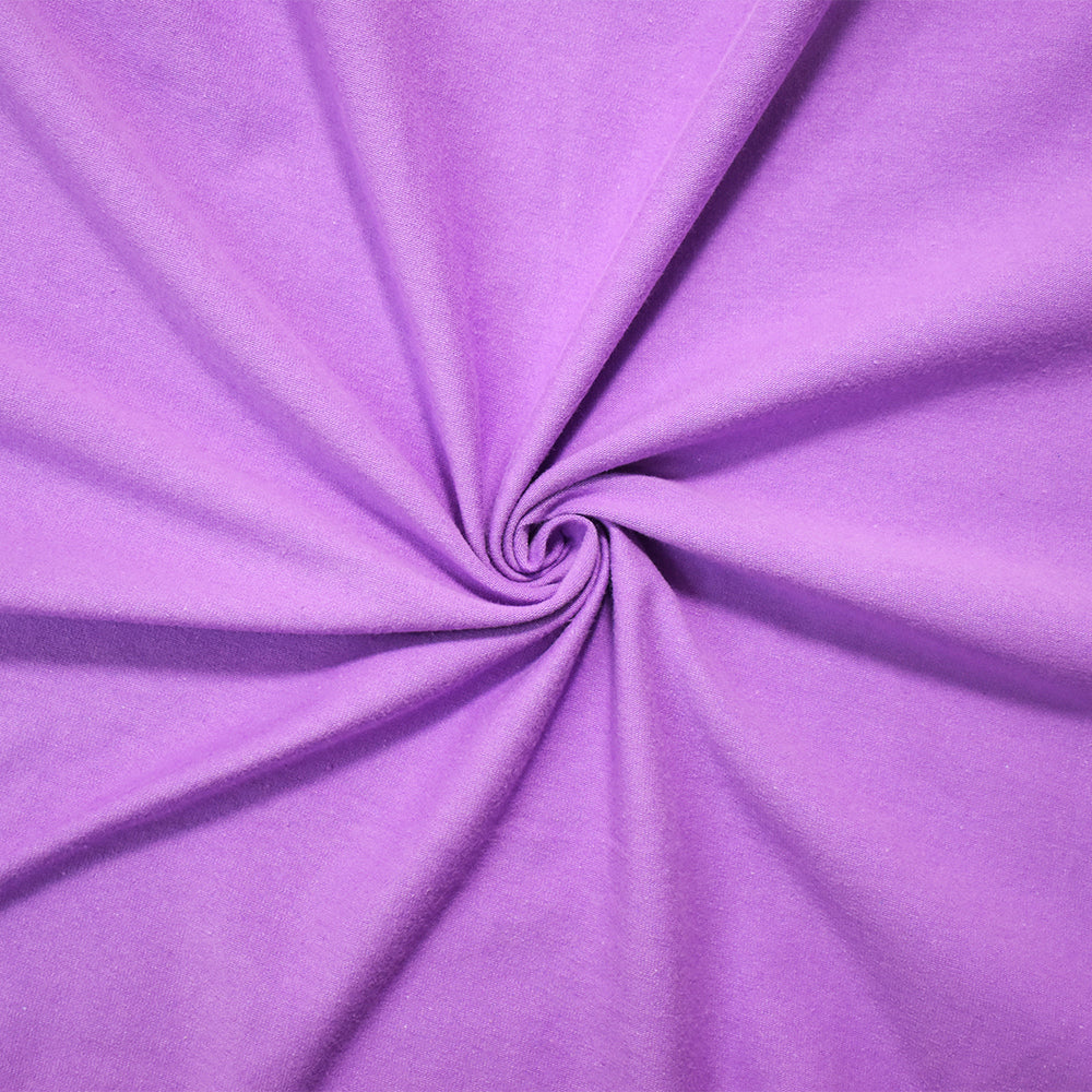 Lilac Purple Solid Cotton Spandex Knit Fabric - 10 oz - Reorderable