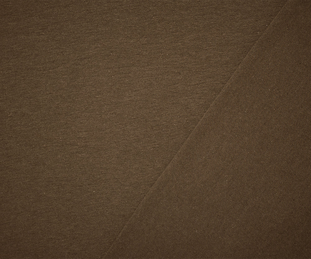 Cocoa Brown Solid Cotton Spandex Knit Fabric - 10 oz - Reorderable