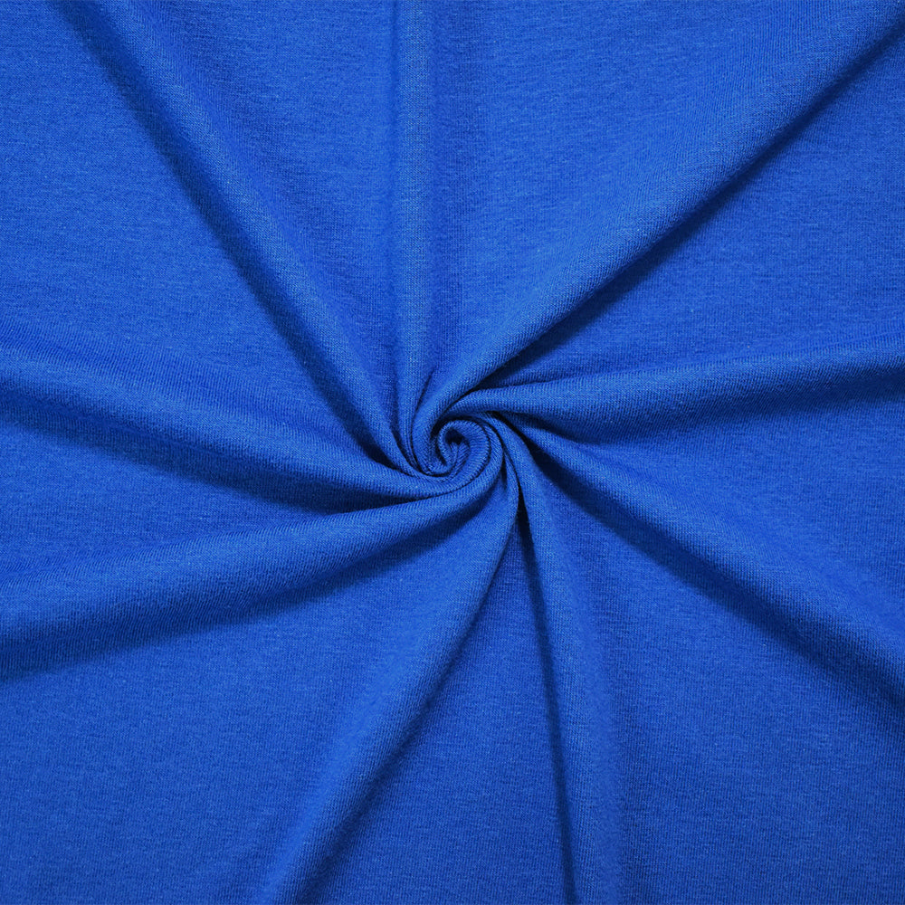 Royal Blue Solid Cotton Spandex Knit Fabric - 10 oz - Reorderable