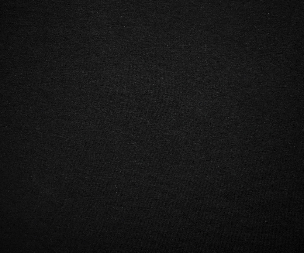 Black Solid Cotton Spandex Knit Fabric - 10 oz - Reorderable