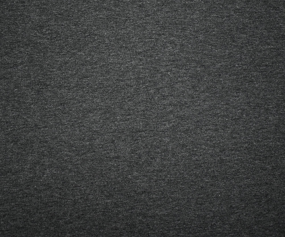 Heather Charcoal Gray Solid Cotton-Poly Spandex Knit Fabric - 12 oz - Reorderable