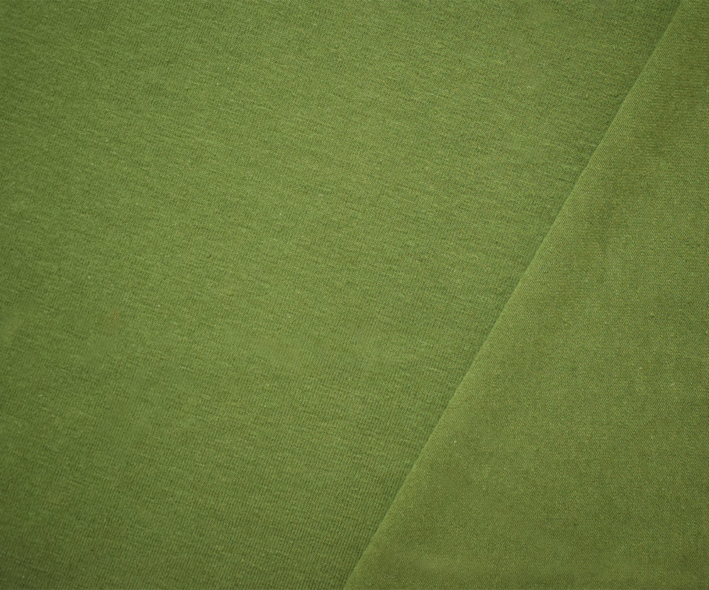 Army Green Solid Cotton Spandex Knit Fabric - 10 oz - Reorderable