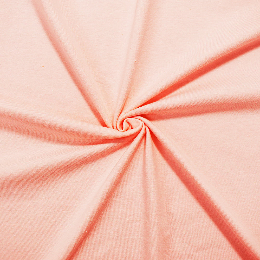 Light Orange Cotton Solid Stretch Spandex Jersey Knit Fabric