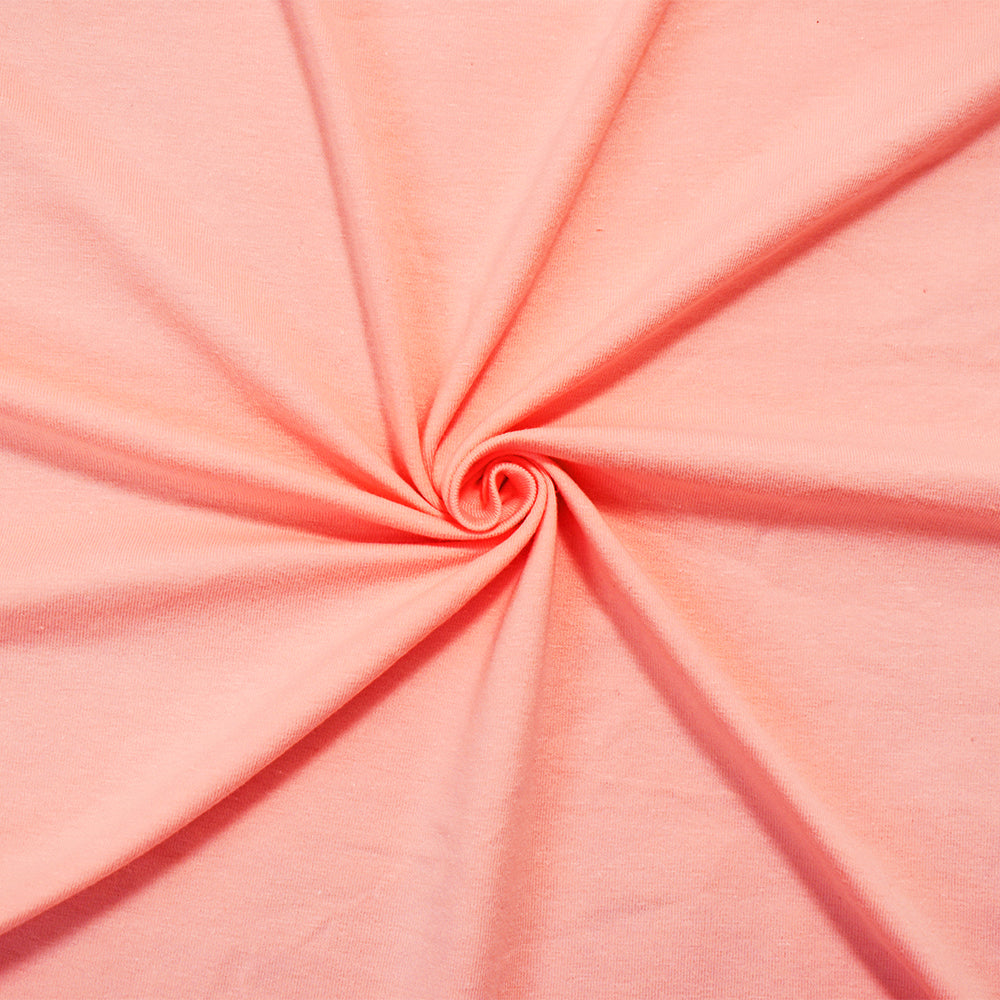 Pastel Orange Cotton Solid Stretch Spandex Jersey Knit Fabric