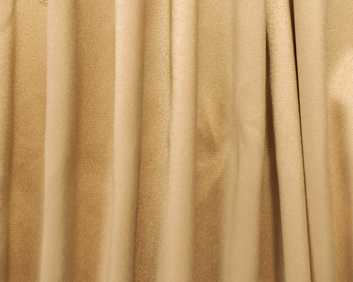 Beige Polyester Stretch Lamour Satin Woven Fabric