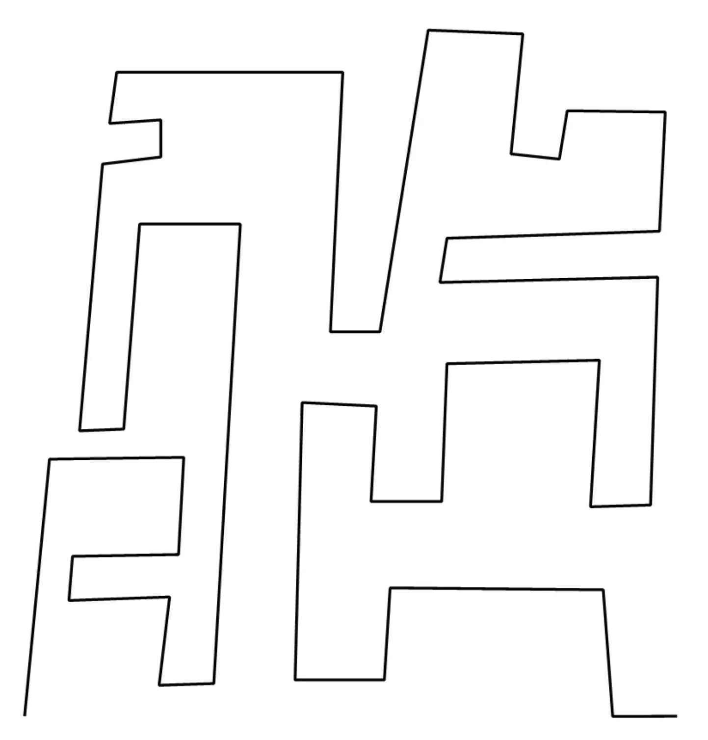 Abstract Skyline Digital E2E Wildflower Quilting