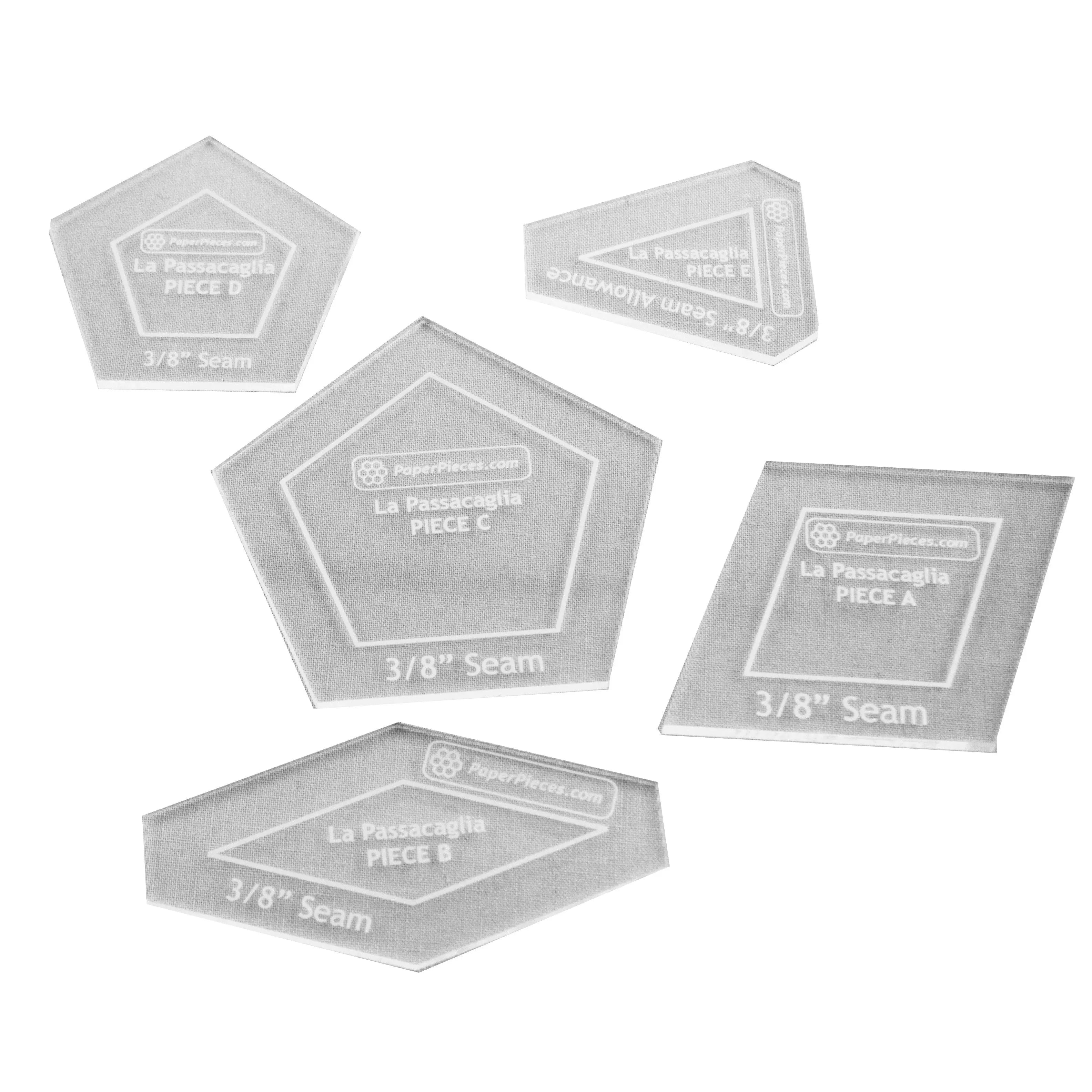 Acrylic Fabric Cutting Template for La Passacaglia - Linda's Electric Quilters