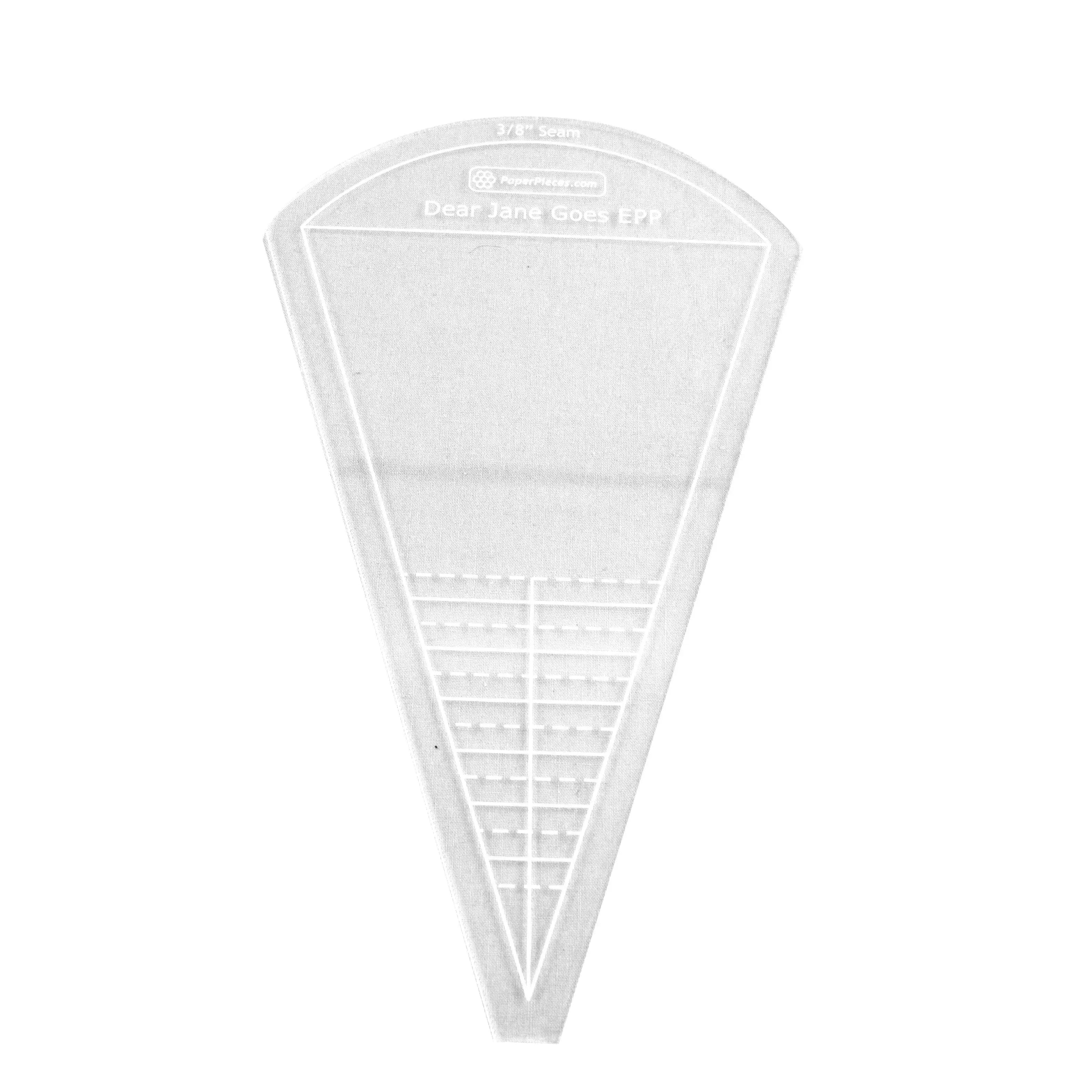 Acrylic Fabric Cutting Template for Scalloped Triangle Dear Jane - Linda's Electric Quilters
