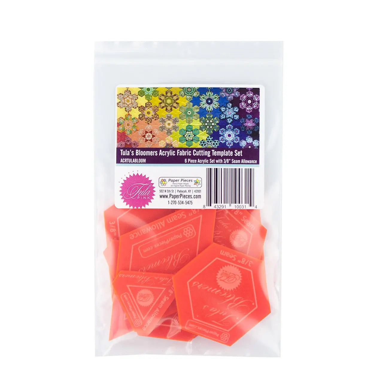 Acrylic Fabric Cutting Template for Tulas Bloomers 4pc Set