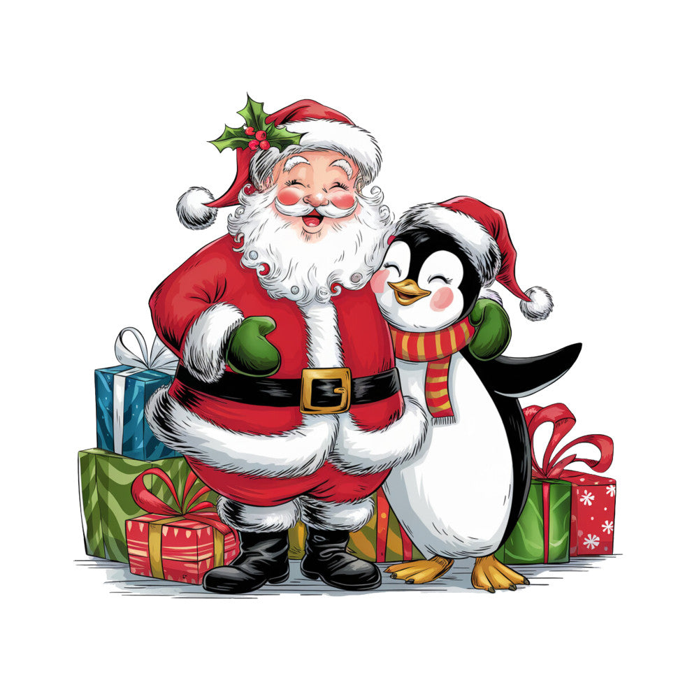 Adorable Santas Fabric Panel 1