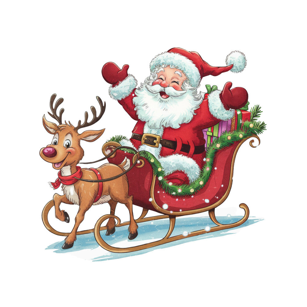 Adorable Santas Fabric Panel 11
