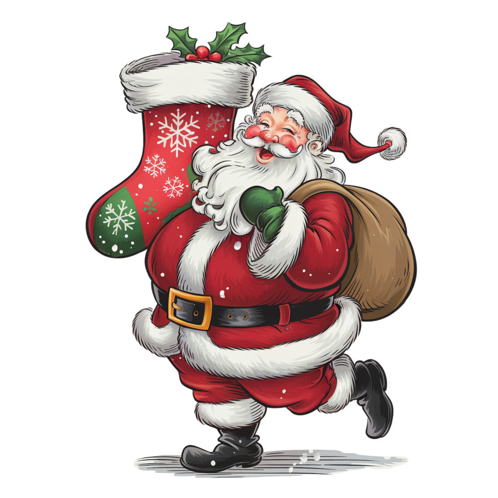 Adorable Santas Fabric Panel 8