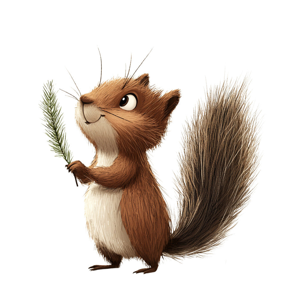 Adorable Squirrels Fabric Panel 1