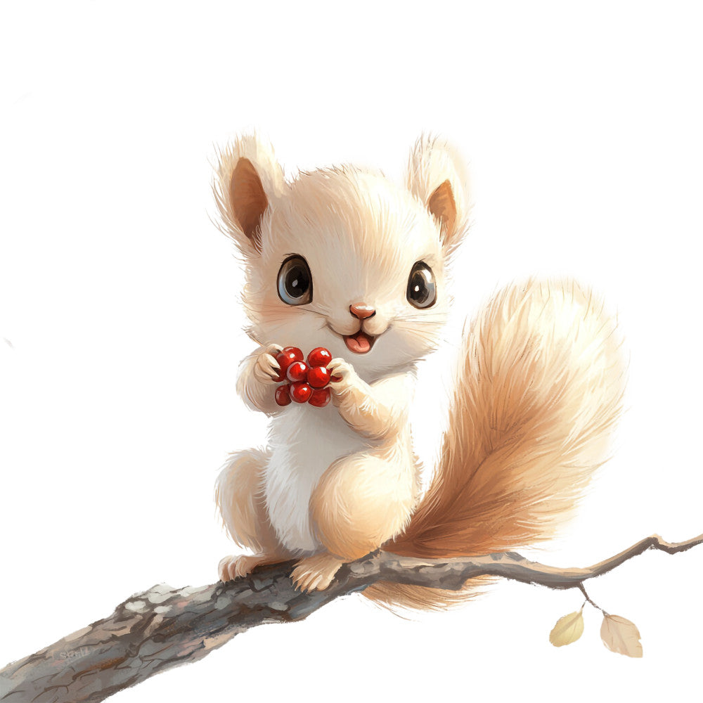 Adorable Squirrels Fabric Panel 10