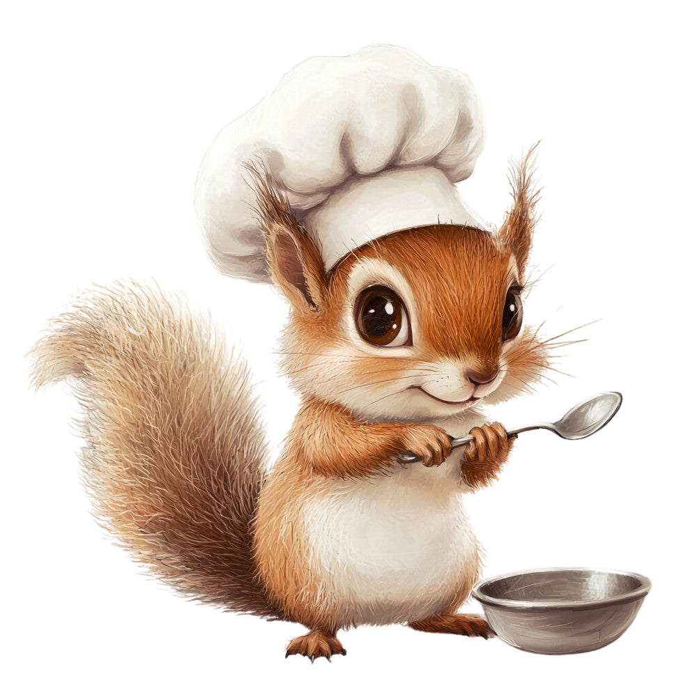 Adorable Squirrels Fabric Panel 12