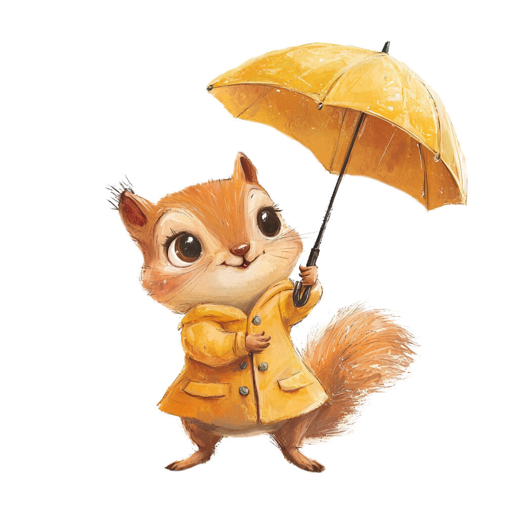 Adorable Squirrels Fabric Panel 15