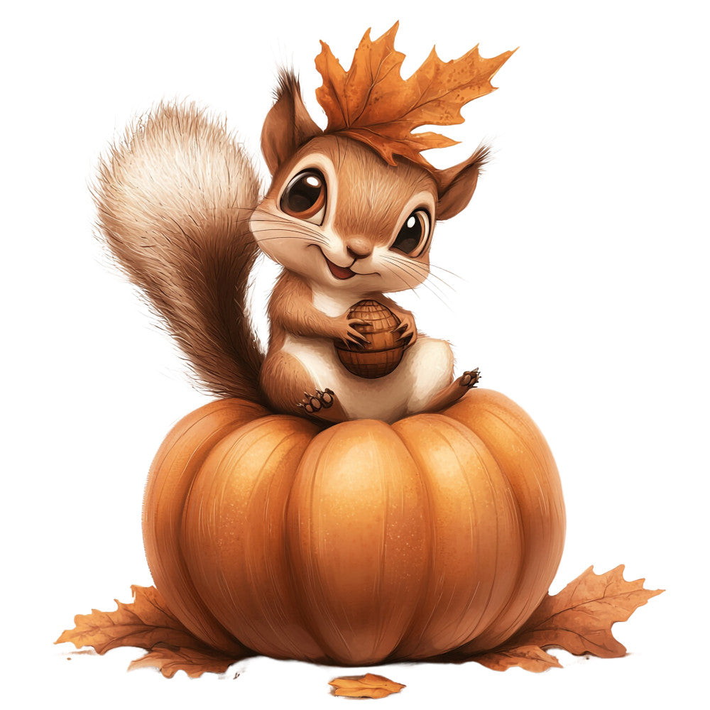 Adorable Squirrels Fabric Panel 16