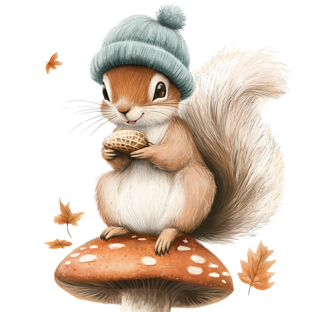 Adorable Squirrels Fabric Panel 17