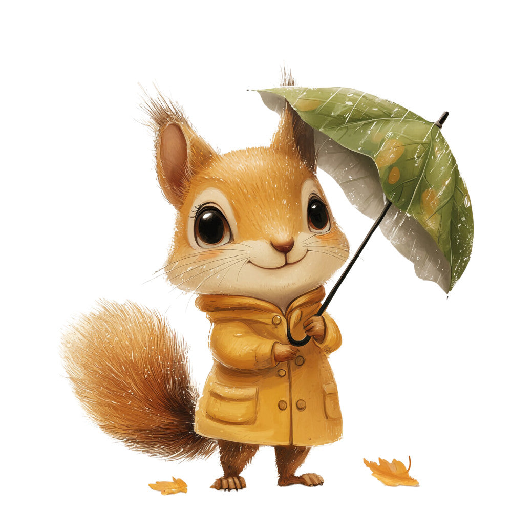 Adorable Squirrels Fabric Panel 21
