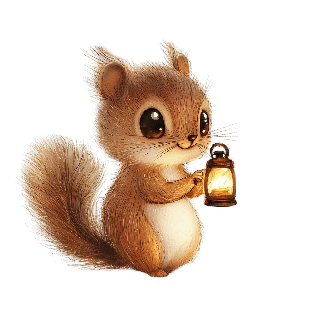 Adorable Squirrels Fabric Panel 24