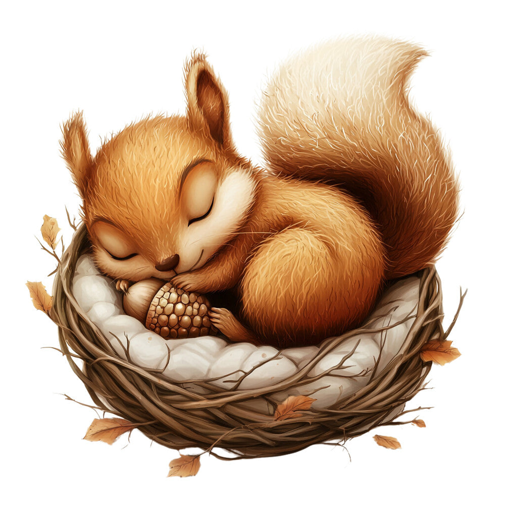 Adorable Squirrels Fabric Panel 28