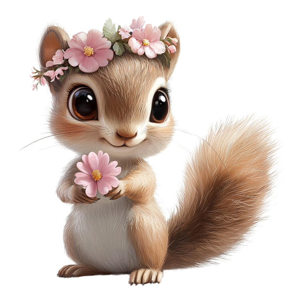 Adorable Squirrels Fabric Panel 32
