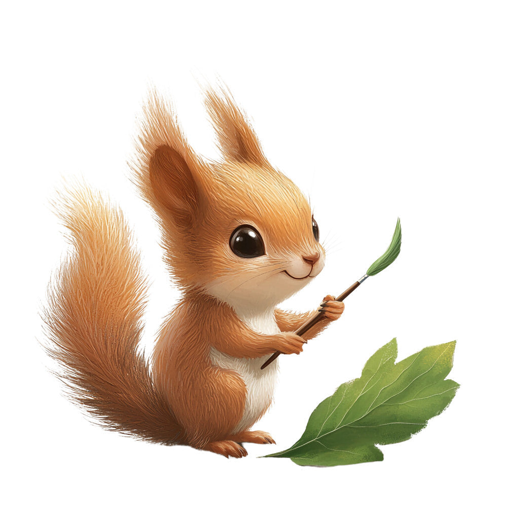 Adorable Squirrels Fabric Panel 33