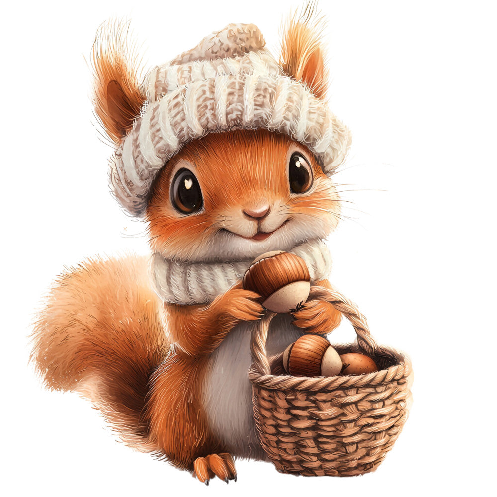 Adorable Squirrels Fabric Panel 4