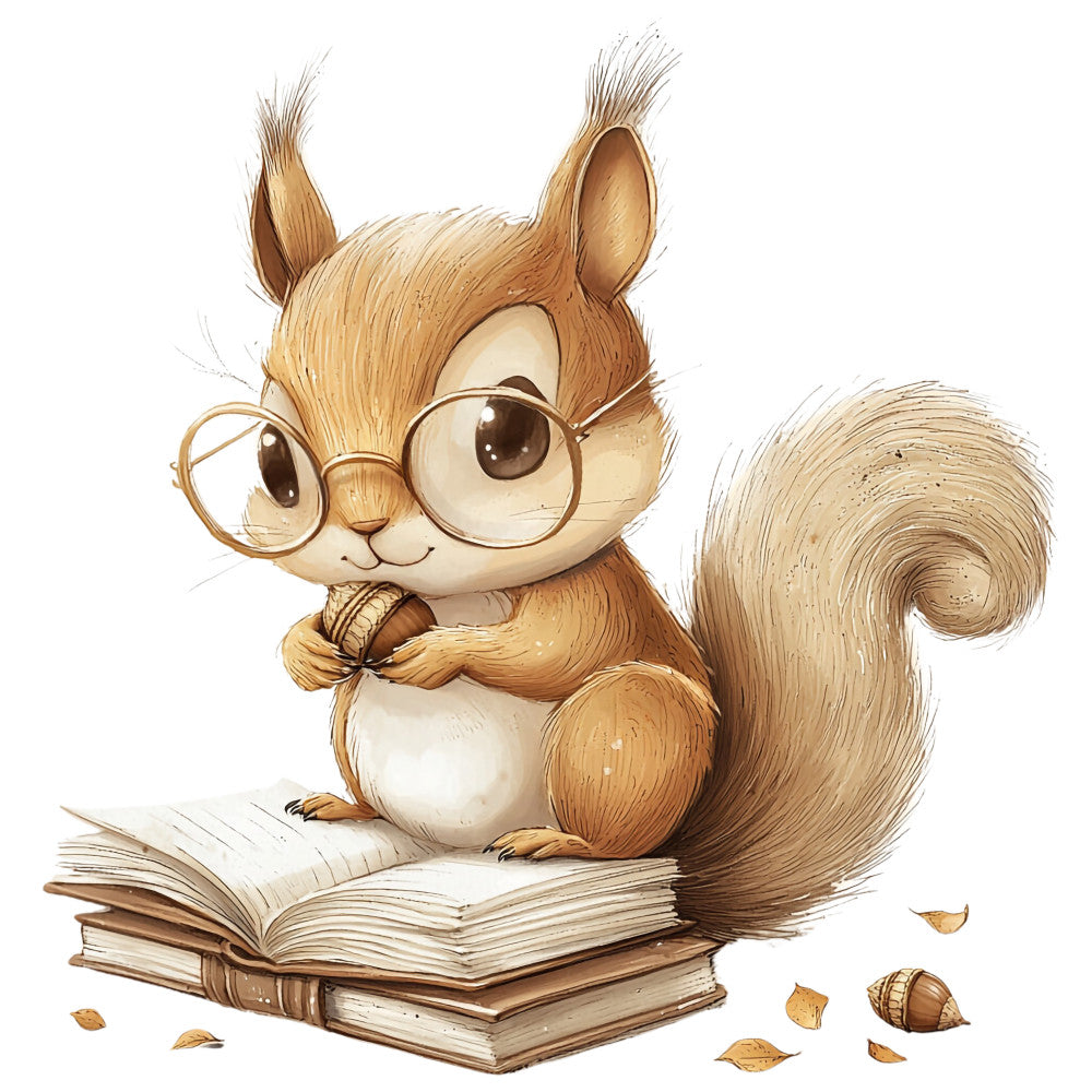 Adorable Squirrels Fabric Panel 5