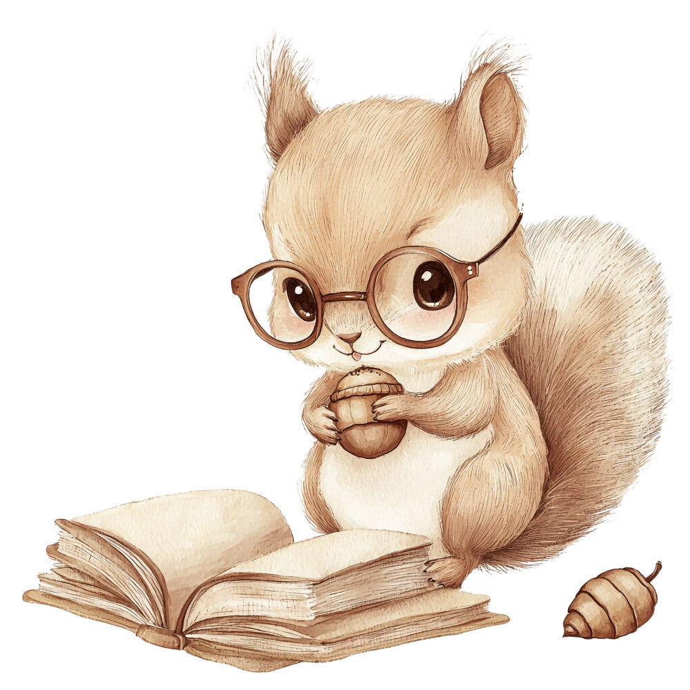 Adorable Squirrels Fabric Panel 6