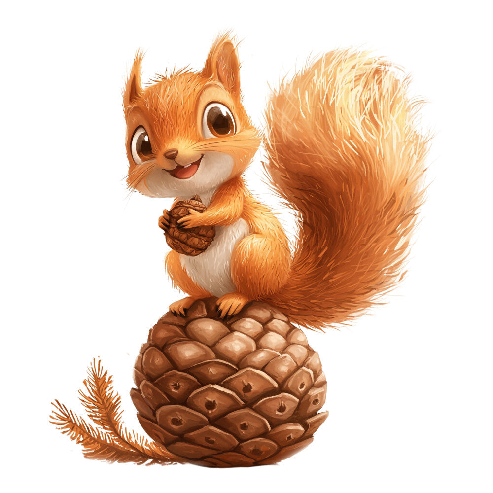 Adorable Squirrels Fabric Panel 9