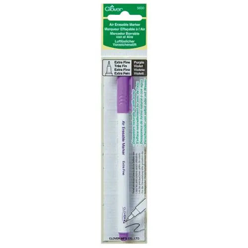 Air Erase Marker X-Fine Purple by Clover Moda Fabrics & Supplies