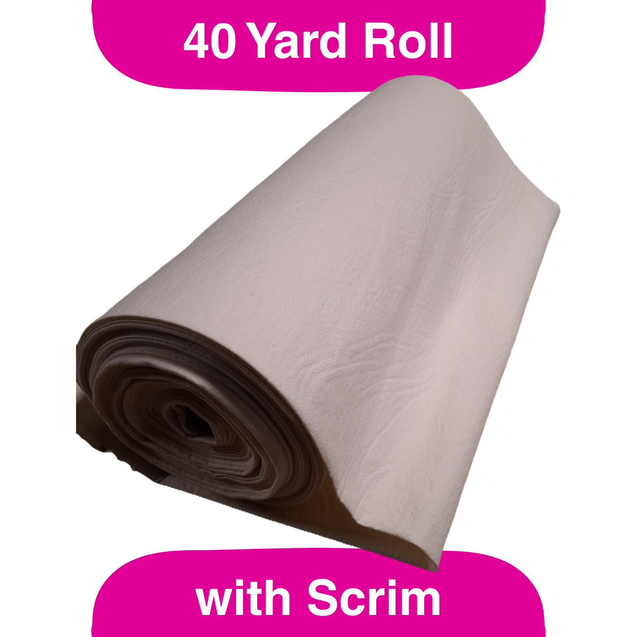 93" Wide 100% Cotton Batting with Scrim Liner, 40 Yards