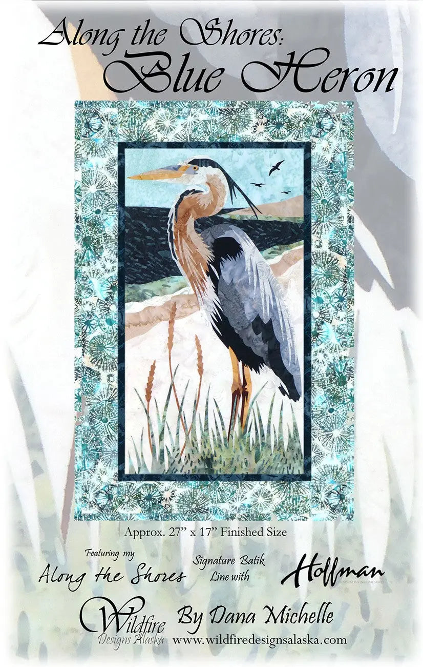 Along the Shores: Blue Heron - Linda's Electric Quilters