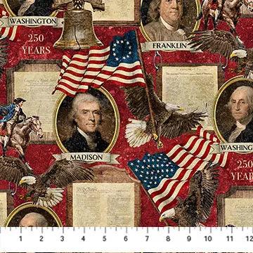 America 250 - Stonehenge DP28368-24 Cotton 44"/45" Fabric Per Yard Northcott