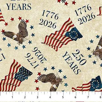 America 250 - Stonehenge DP28370-12 Cotton 44"/45" Fabric Per Yard Northcott