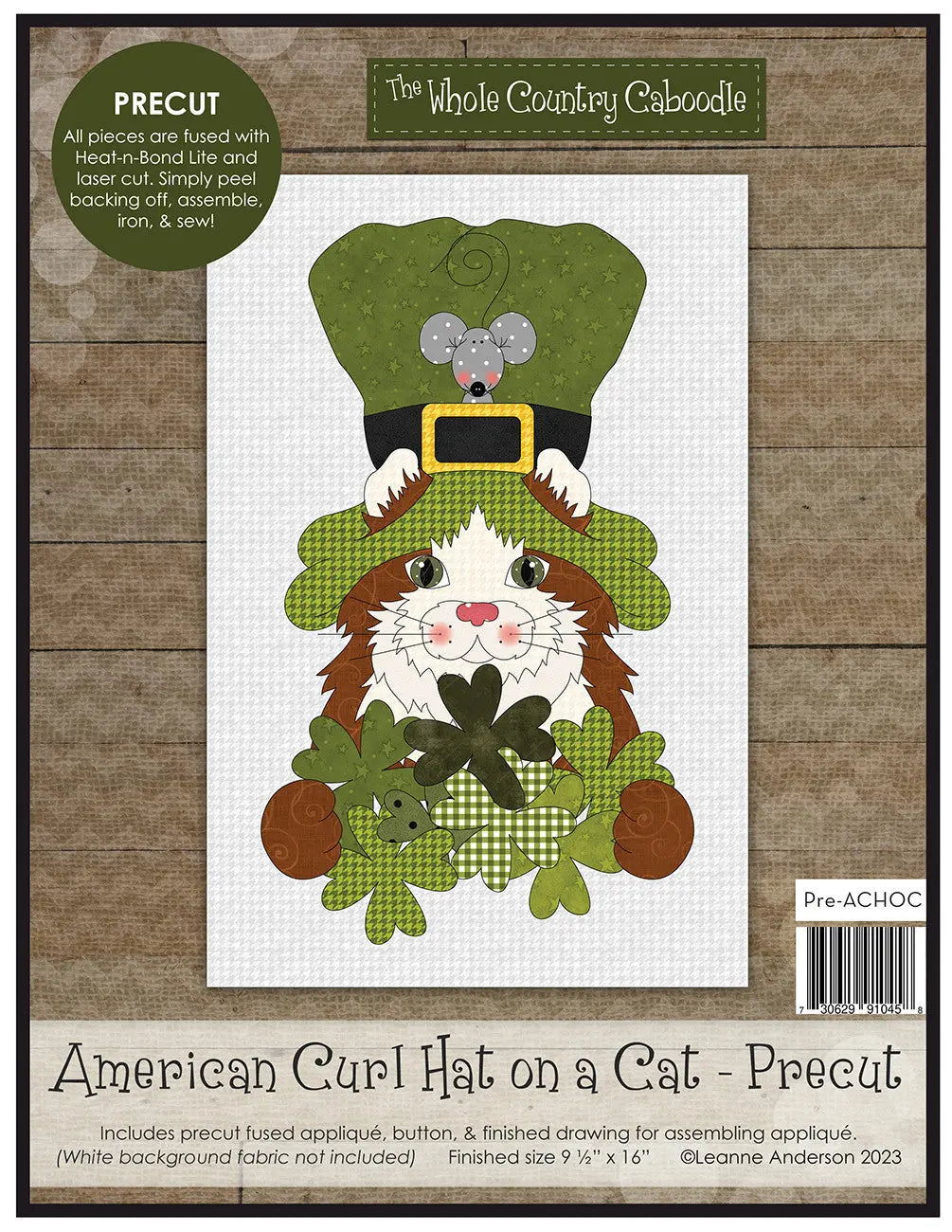 American Curl Hat on a Cat Precut Fused Applique Pack - Linda's Electric Quilters
