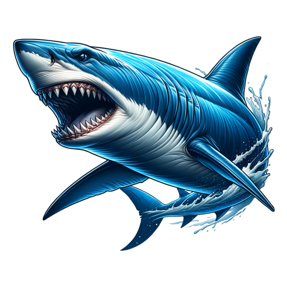 Angry Shark Fabric Panel 1