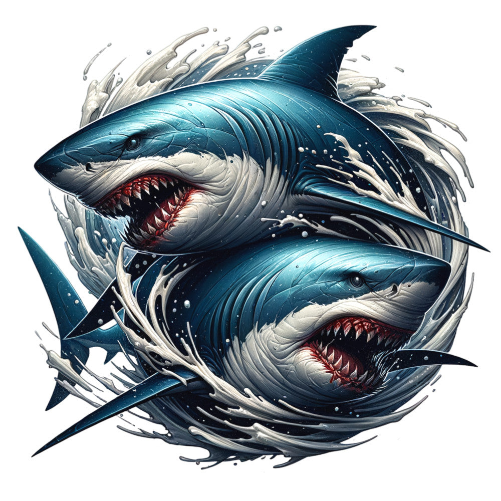 Angry Shark Fabric Panel 5