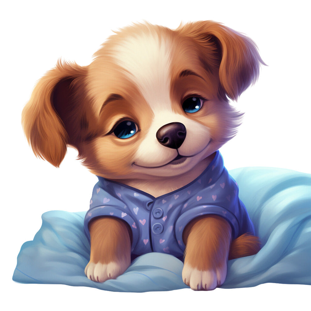 Animals in Pajamas Fabric Panel 11