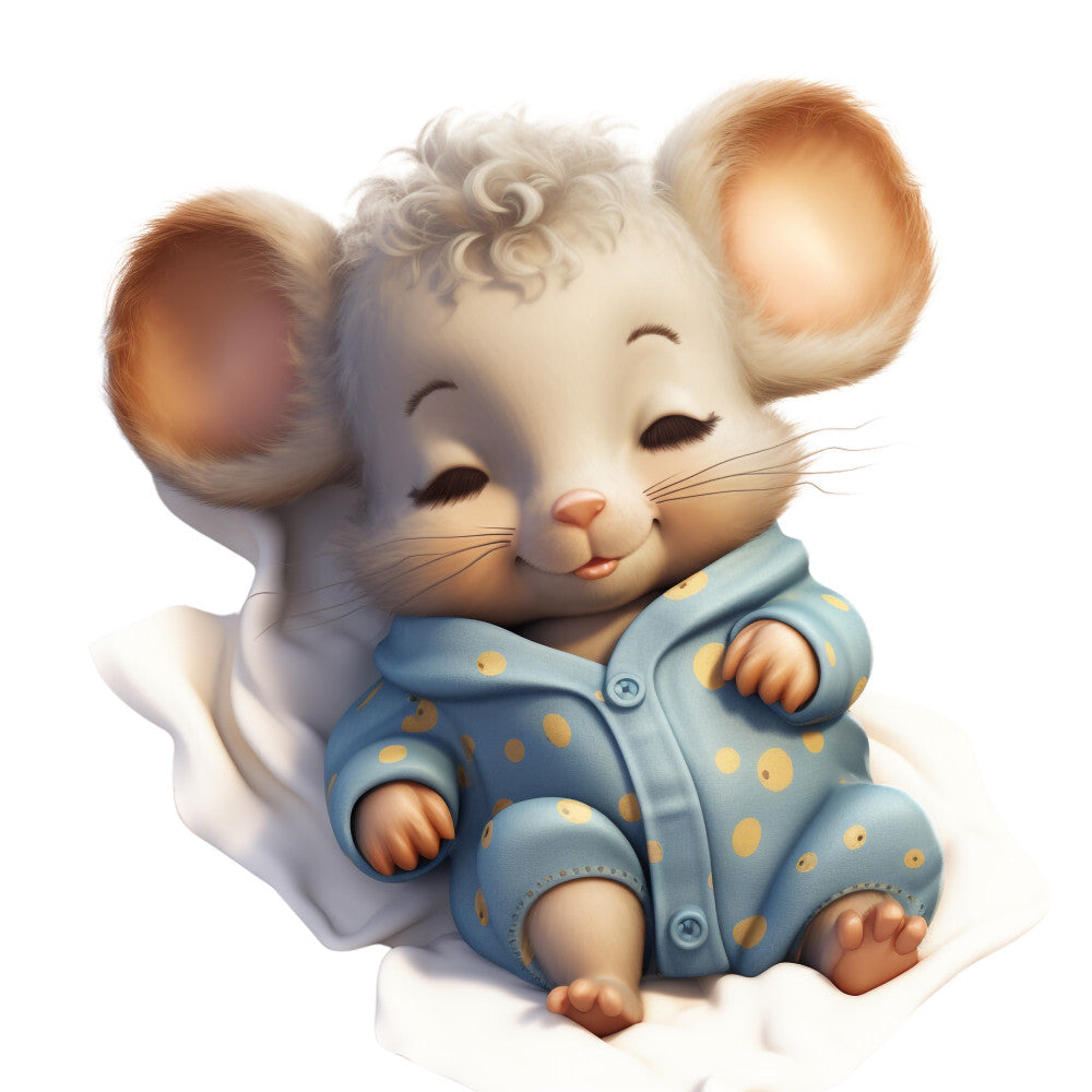Animals in Pajamas Fabric Panel 13