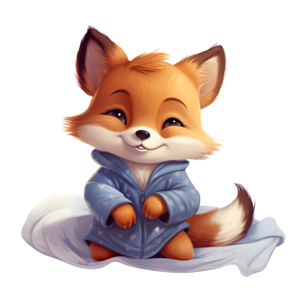 Animals in Pajamas Fabric Panel 26