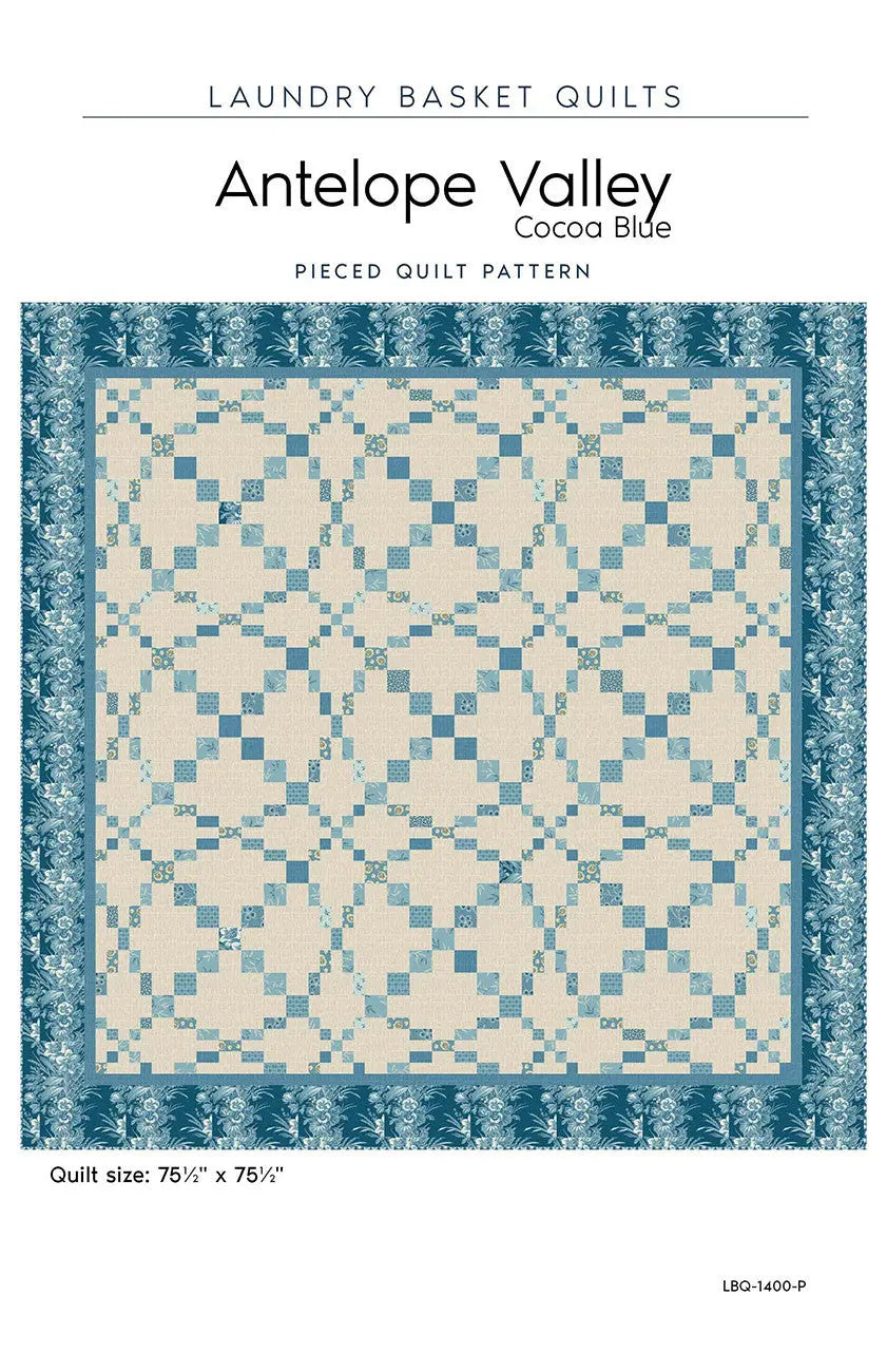 Antelope Valley - Cocoa Blue - Linda's Electric Quilters